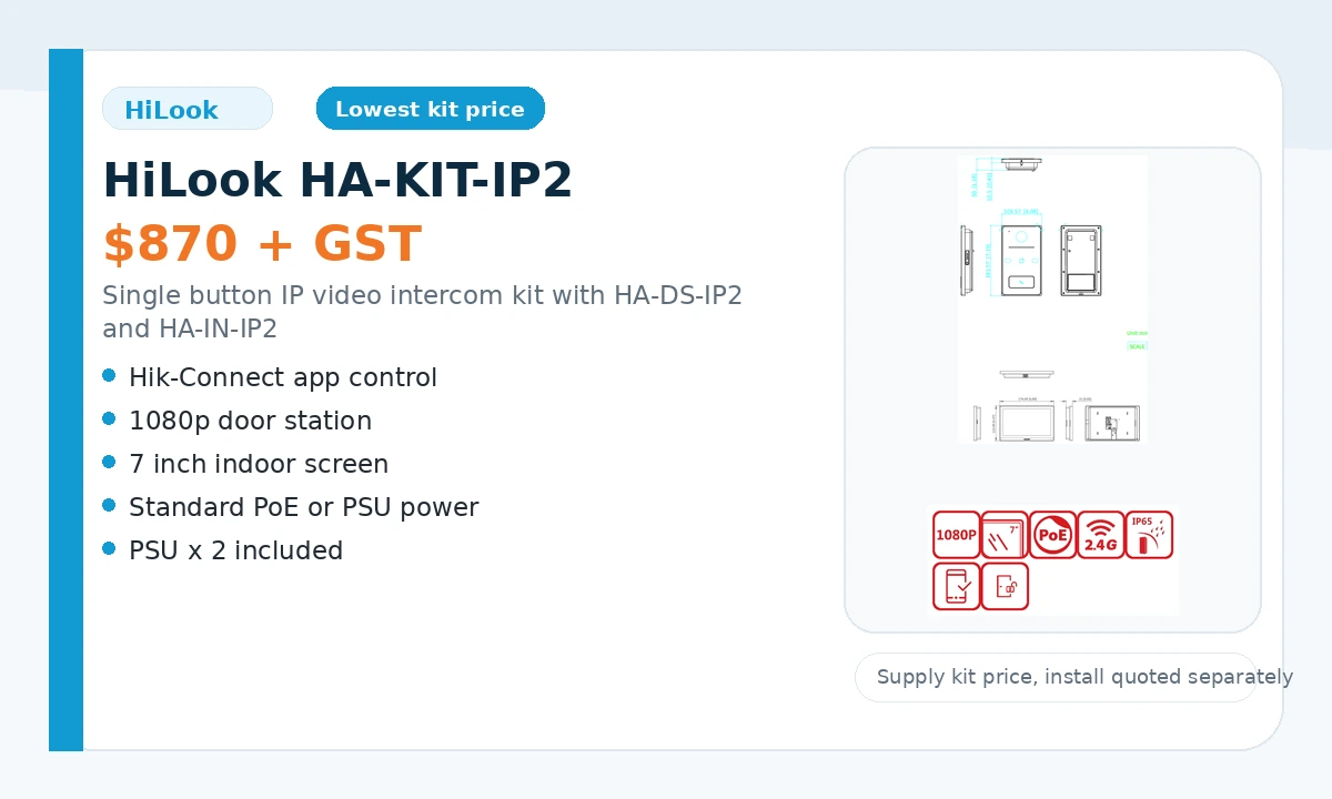HiLook HA-KIT-IP2 IP video intercom kit